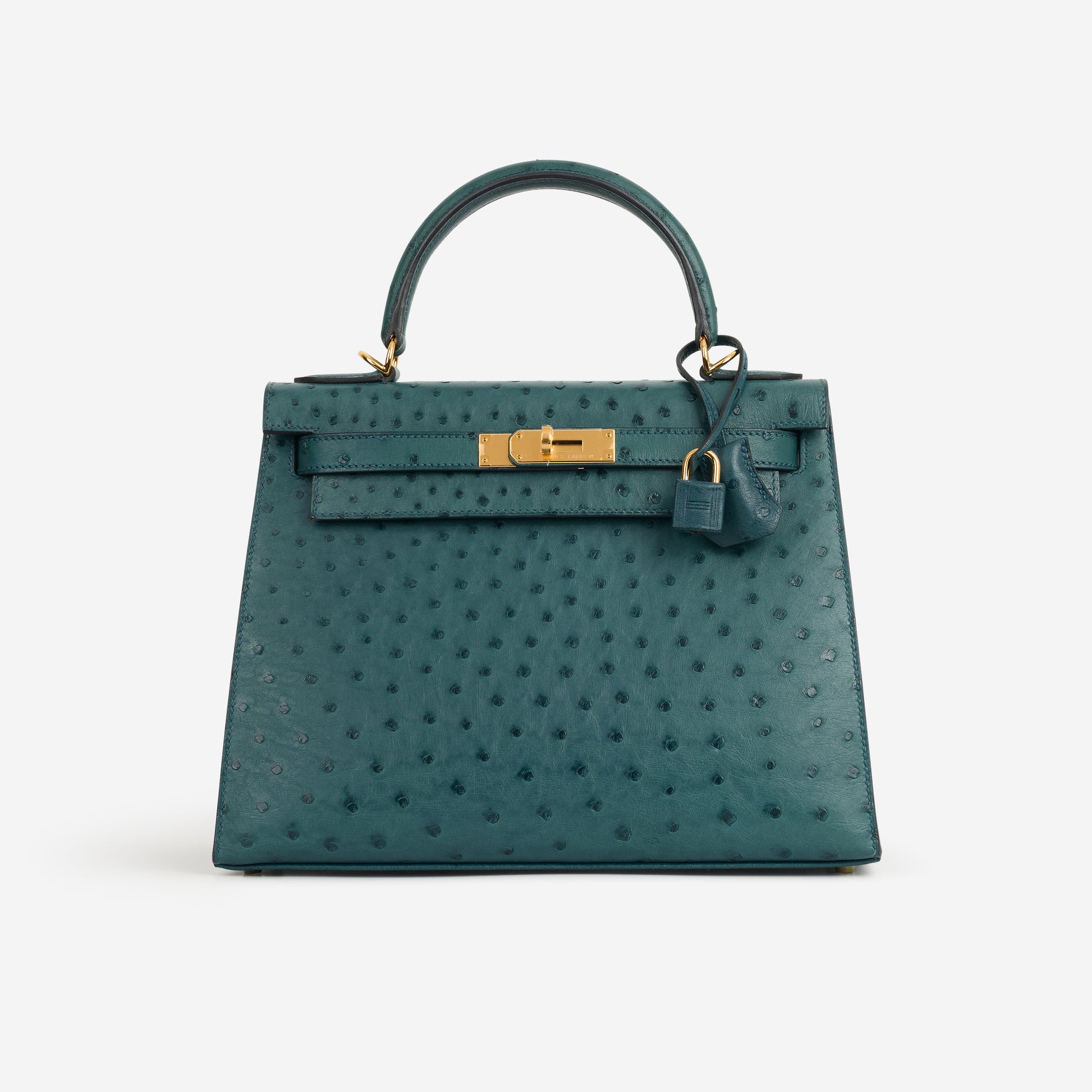 Hermès Kelly 28 - Bleu Colvert Ostrich | Gold Hardware | 2017 - Bagista