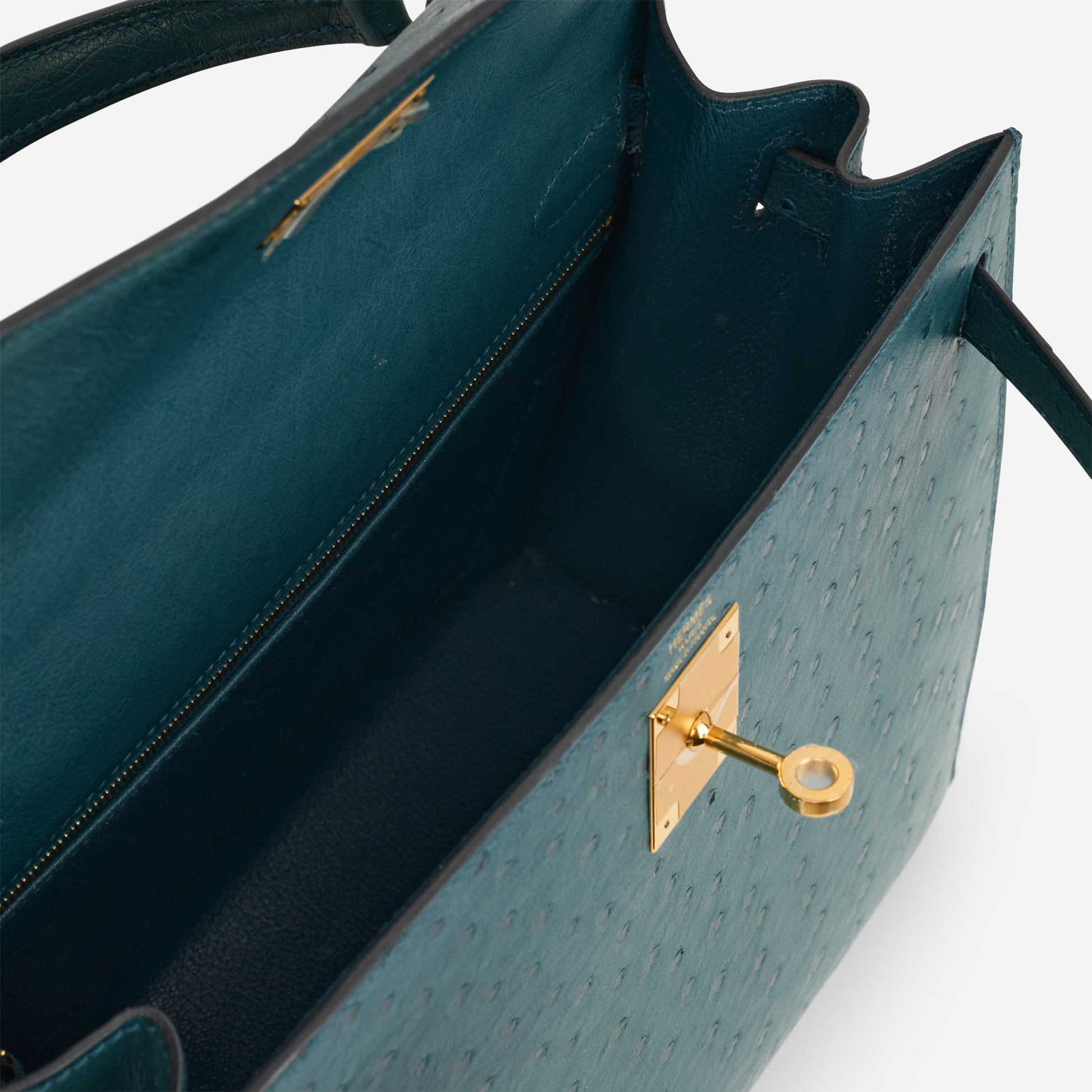Hermès Kelly 28 - Bleu Colvert Ostrich | Gold Hardware | 2017 - Bagista