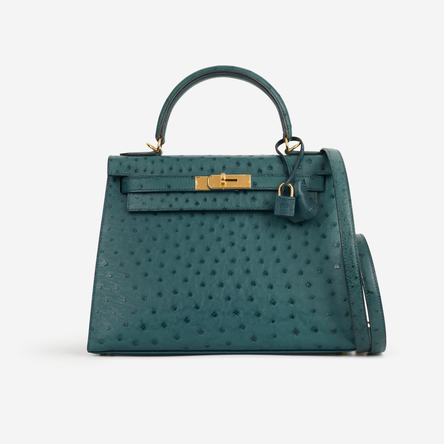 Hermès Kelly 28 - Bleu Colvert Ostrich | Gold Hardware | 2017 - Bagista