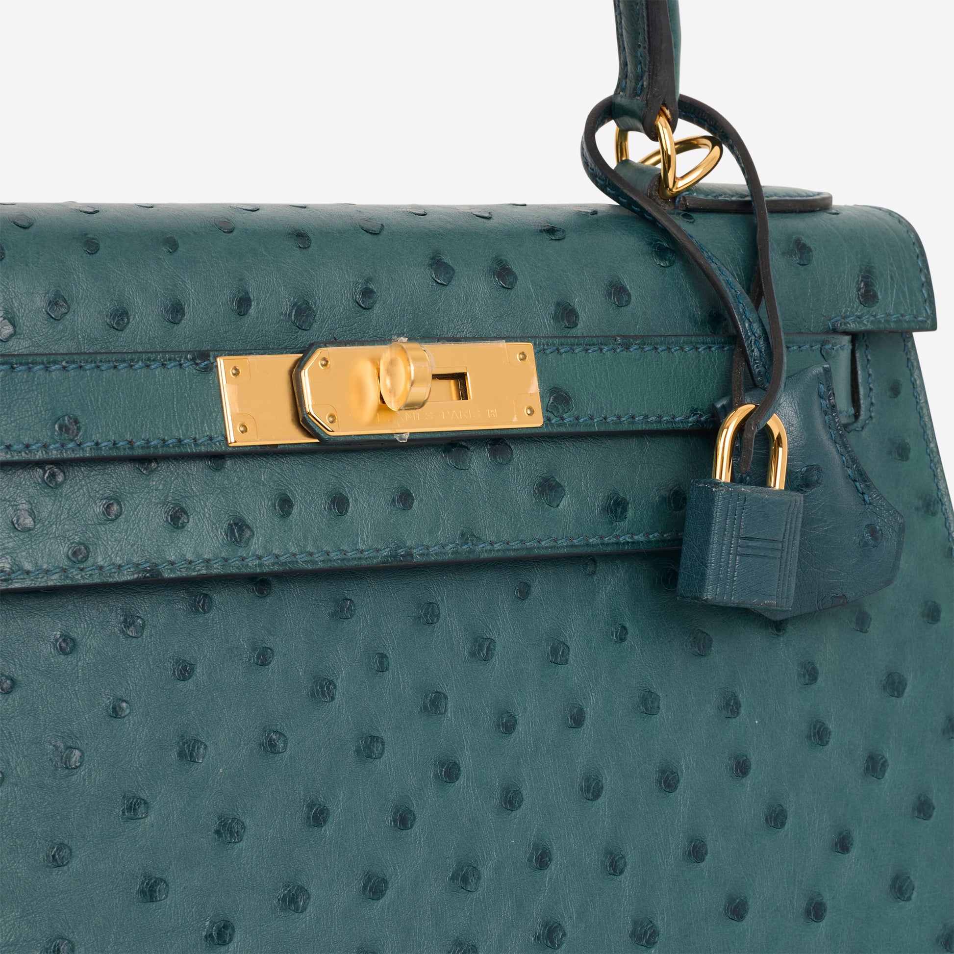 Hermès Kelly 28 - Bleu Colvert Ostrich | Gold Hardware | 2017 - Bagista