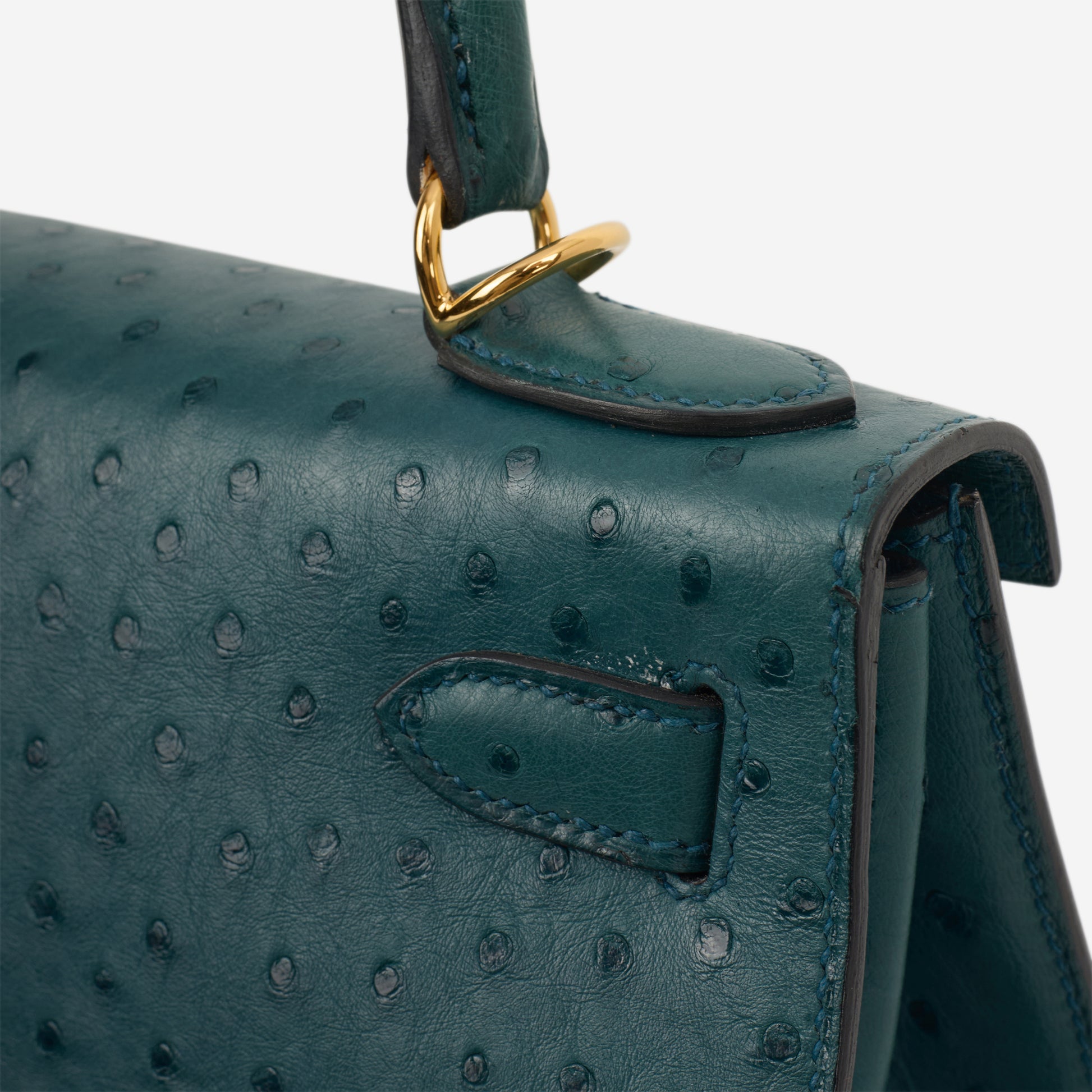 Hermès Kelly 28 - Bleu Colvert Ostrich | Gold Hardware | 2017 - Bagista
