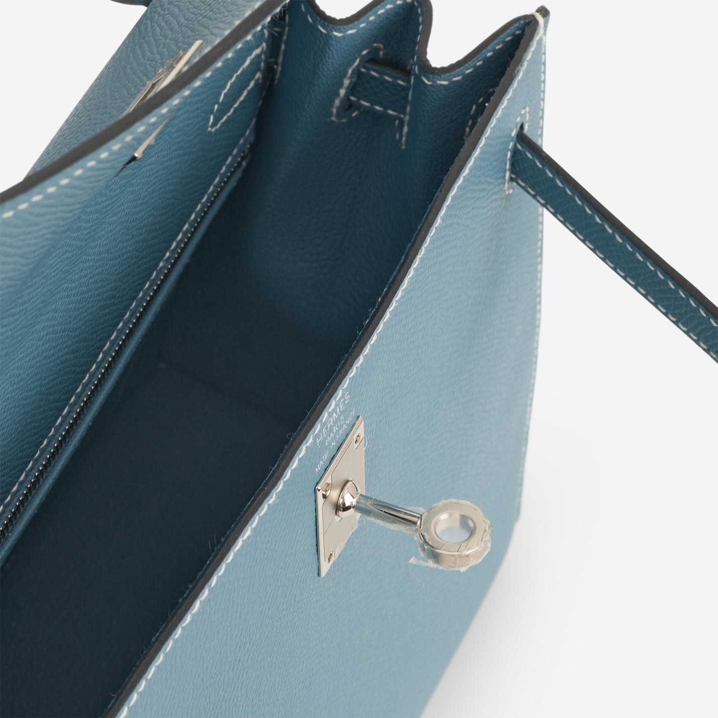 Hermès Kelly 25 - New Bleu Jean Epsom | Palladium Hardware