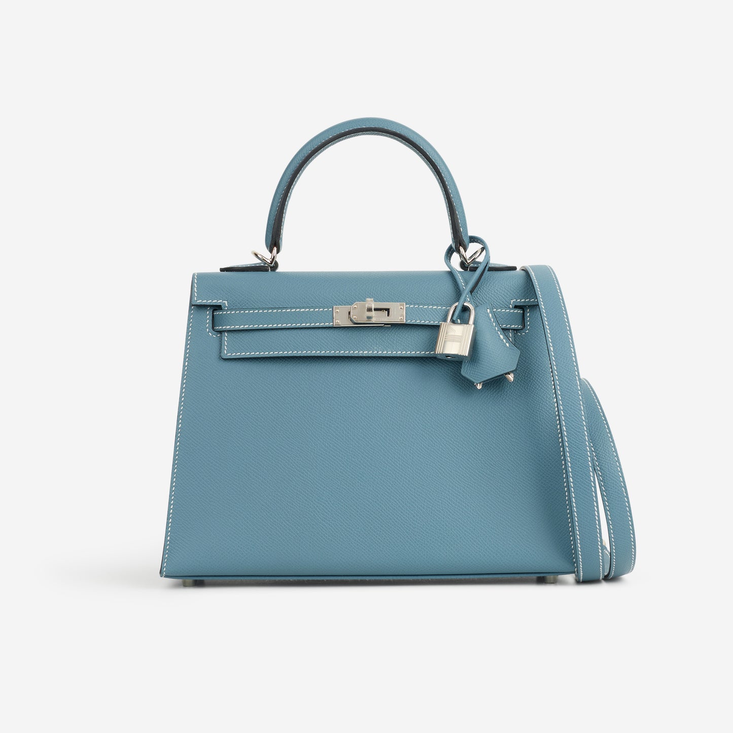 Hermès Kelly 25 - New Bleu Jean Epsom | Palladium Hardware