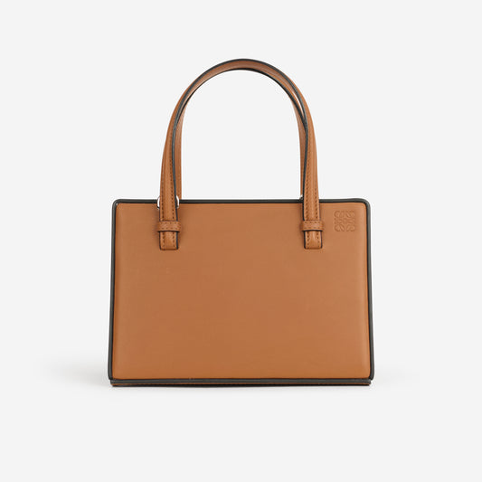Loewe Small Postal Bag - Tan Calfskin | Silver Hardware