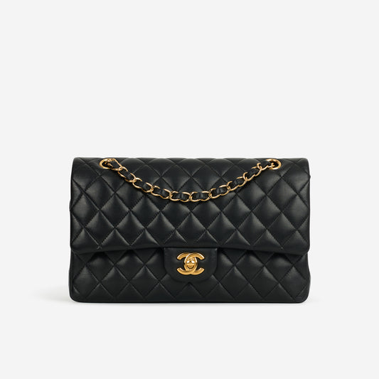 Chanel Medium Classic Flap - Black Lambskin | Gold Hardware