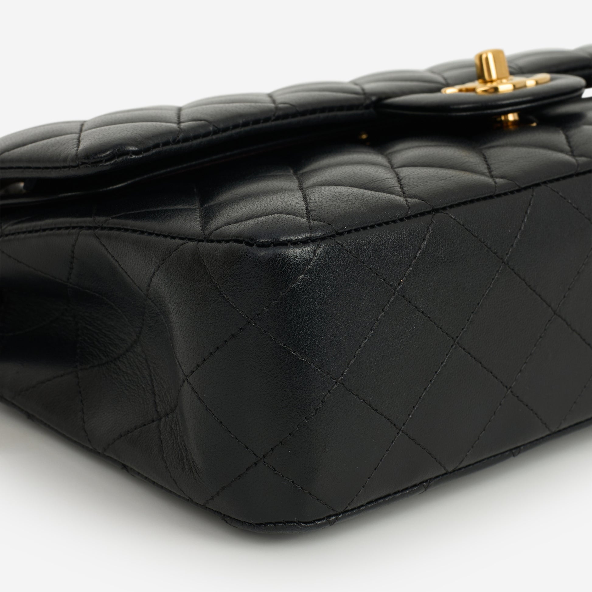 Chanel Medium Classic Flap - Black Lambskin | Gold Hardware - Bagista