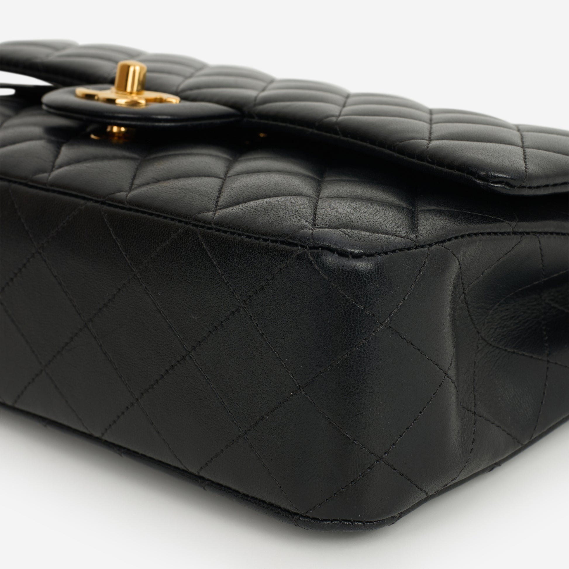 Chanel Medium Classic Flap - Black Lambskin | Gold Hardware - Bagista