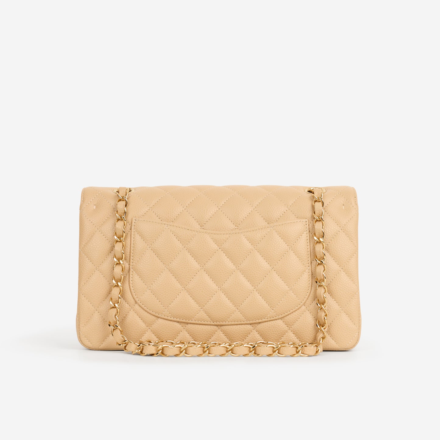 Chanel Medium Classic Flap - Beige Clair Caviar | Gold Hardware - Bagista