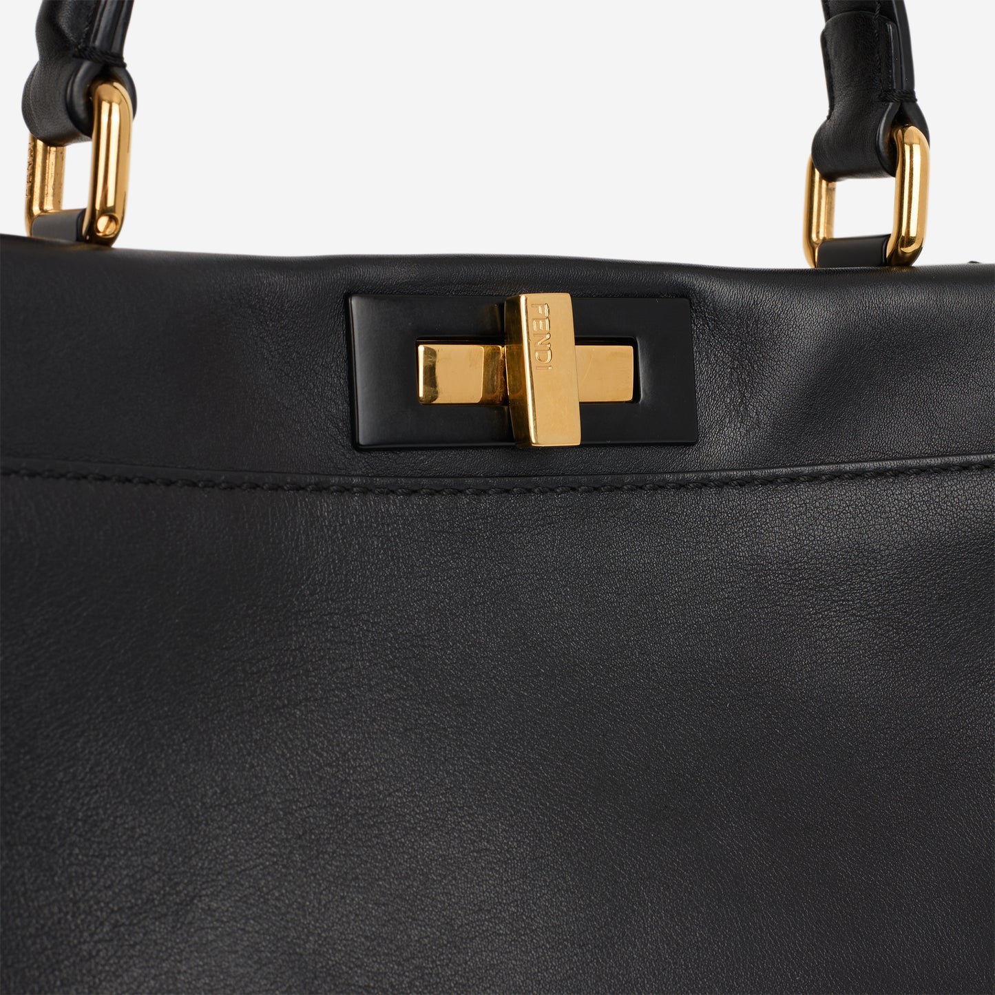 Fendi Medium Peekaboo - Black Nappa | Gold Hardware - Bagista