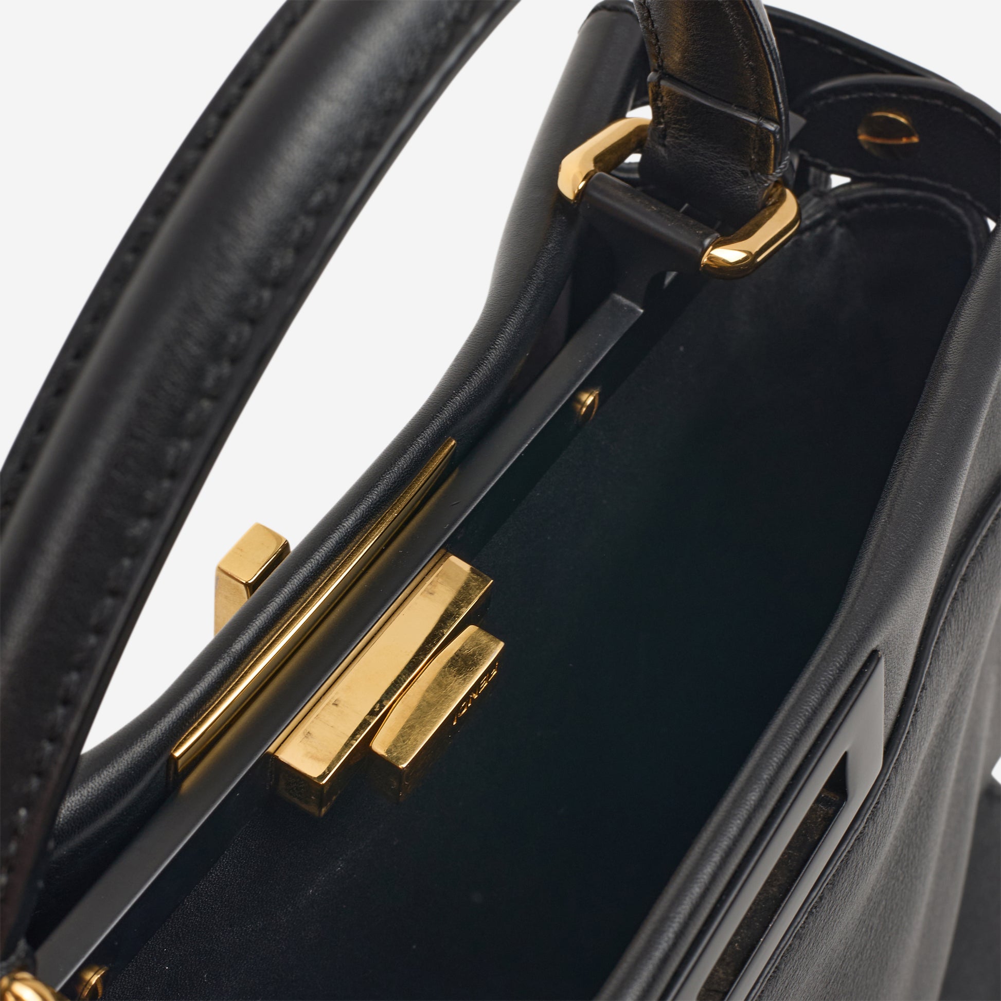 Fendi Medium Peekaboo - Black Nappa | Gold Hardware - Bagista