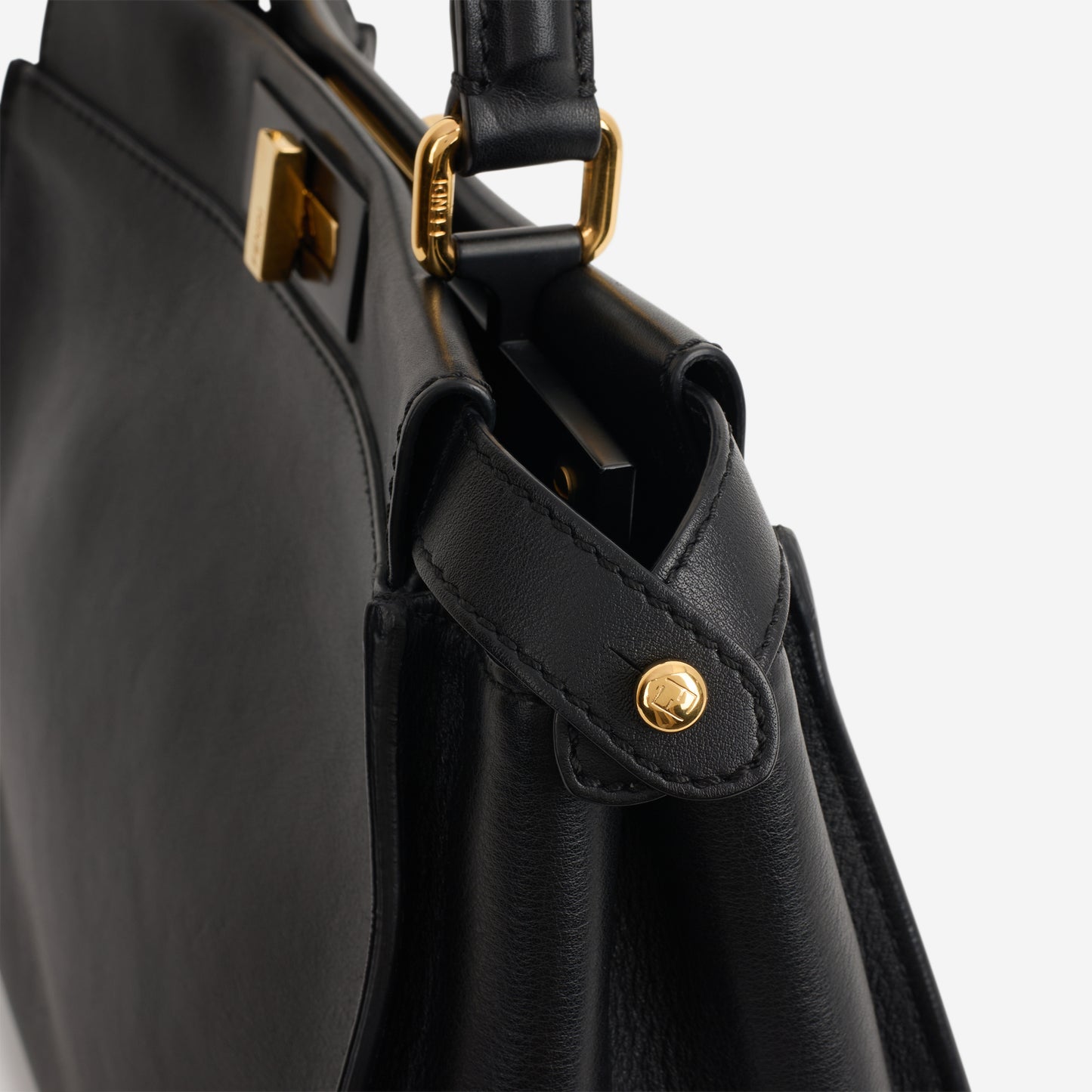 Fendi Medium Peekaboo - Black Nappa | Gold Hardware - Bagista