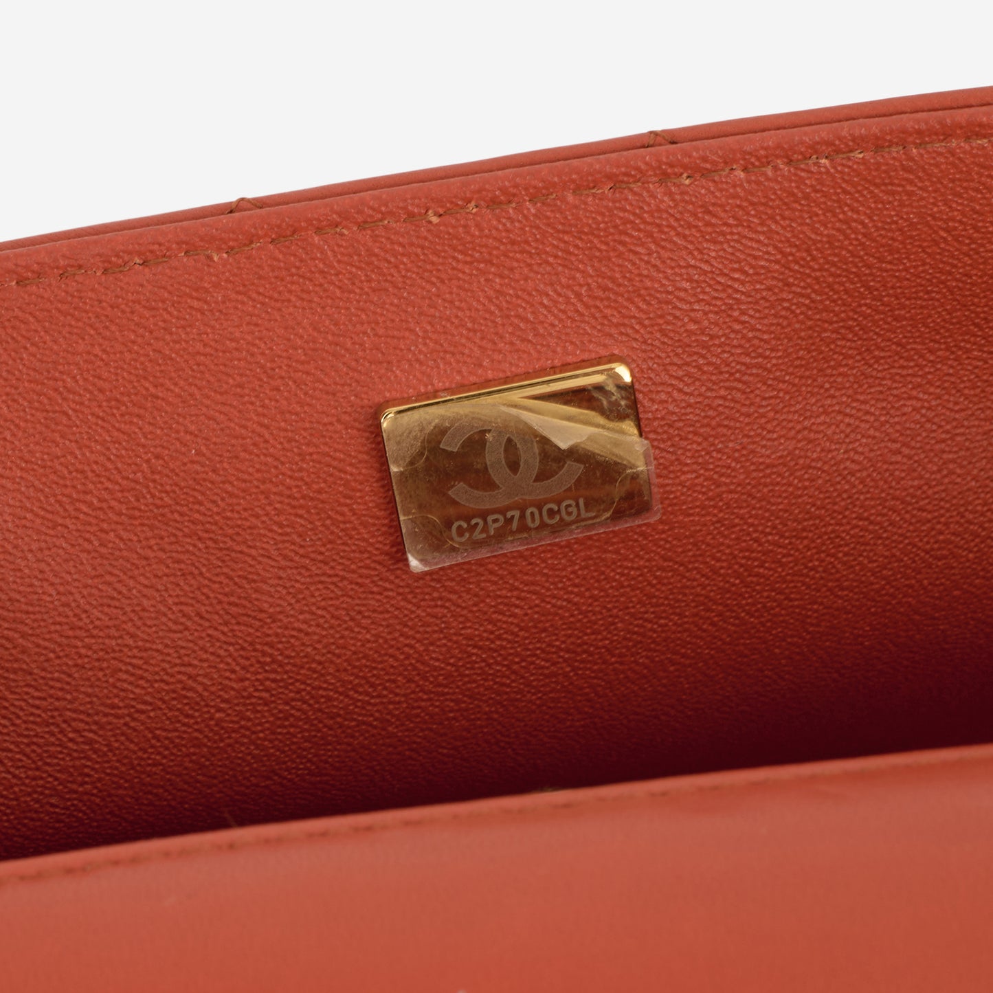 Chanel Mini Rectangular Brick Red Lambskin | Champagne Gold Hardware - Bagista