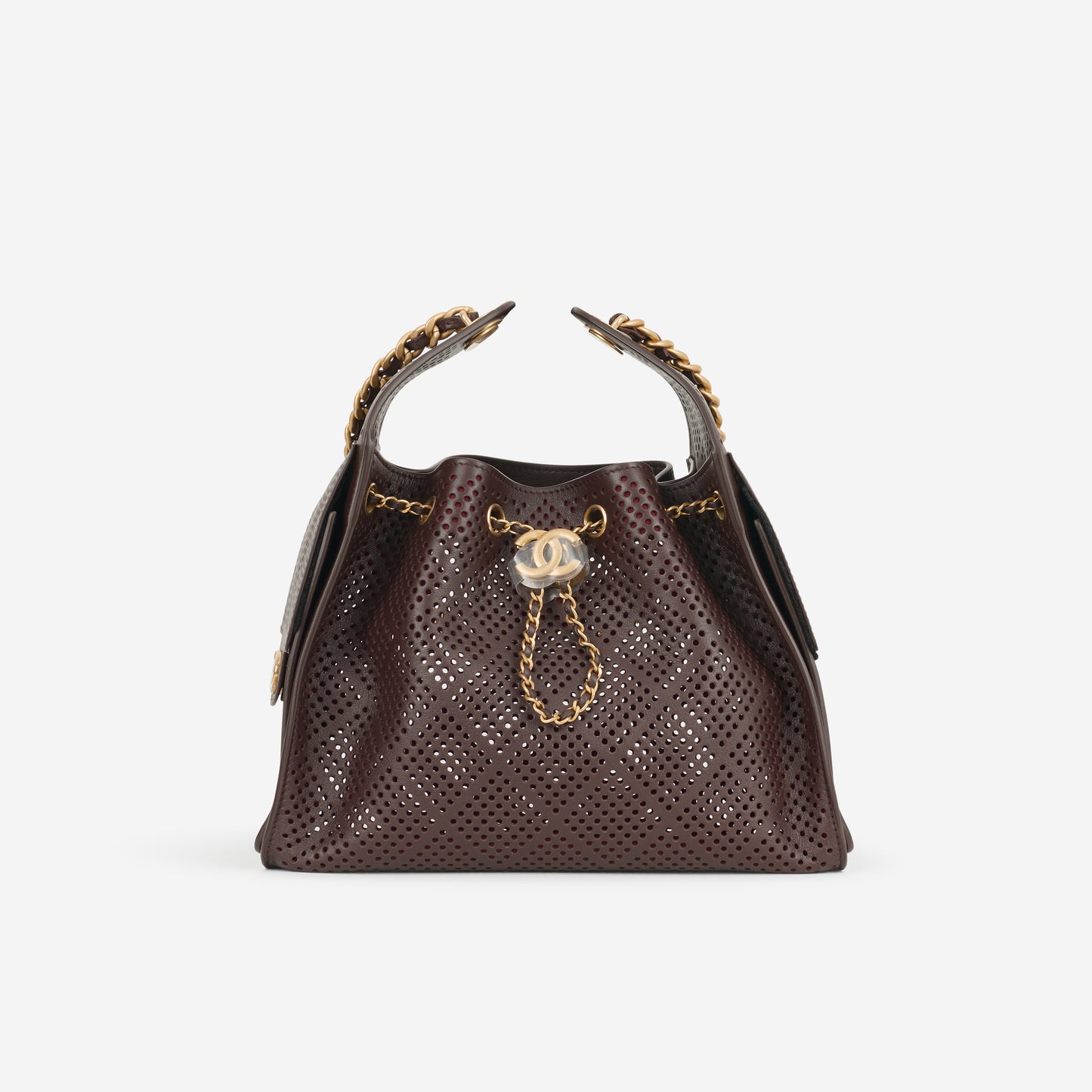Chanel Small 25 Hobo - Perforated Dark Brown Calfskin | Gold Hardware