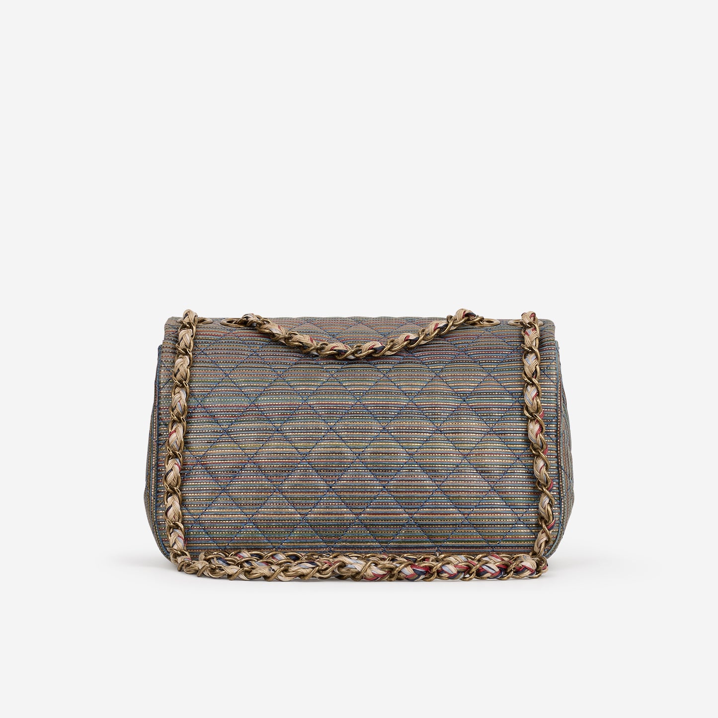 Chanel Paris-Seoul Small Flap - Rainbow Metallic Raffia | Aged Gold Hardware