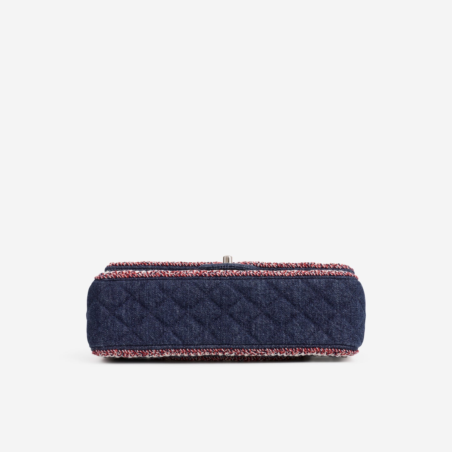 Chanel Frame Flap - Blue Denim / Braided Tweed | Silver Hardware