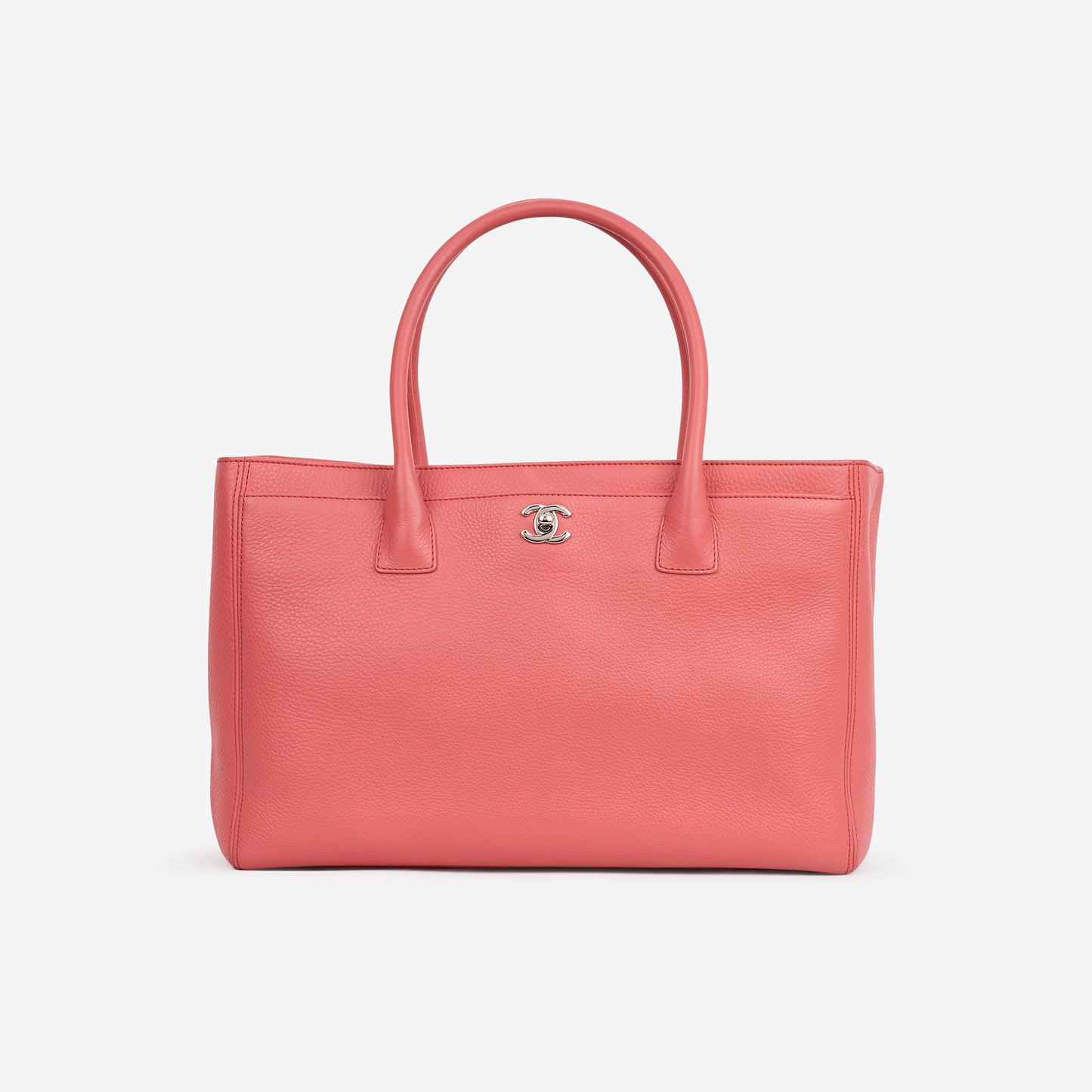 Chanel Cerf Tote - Coral Pink Taurillon | Silver Hardware