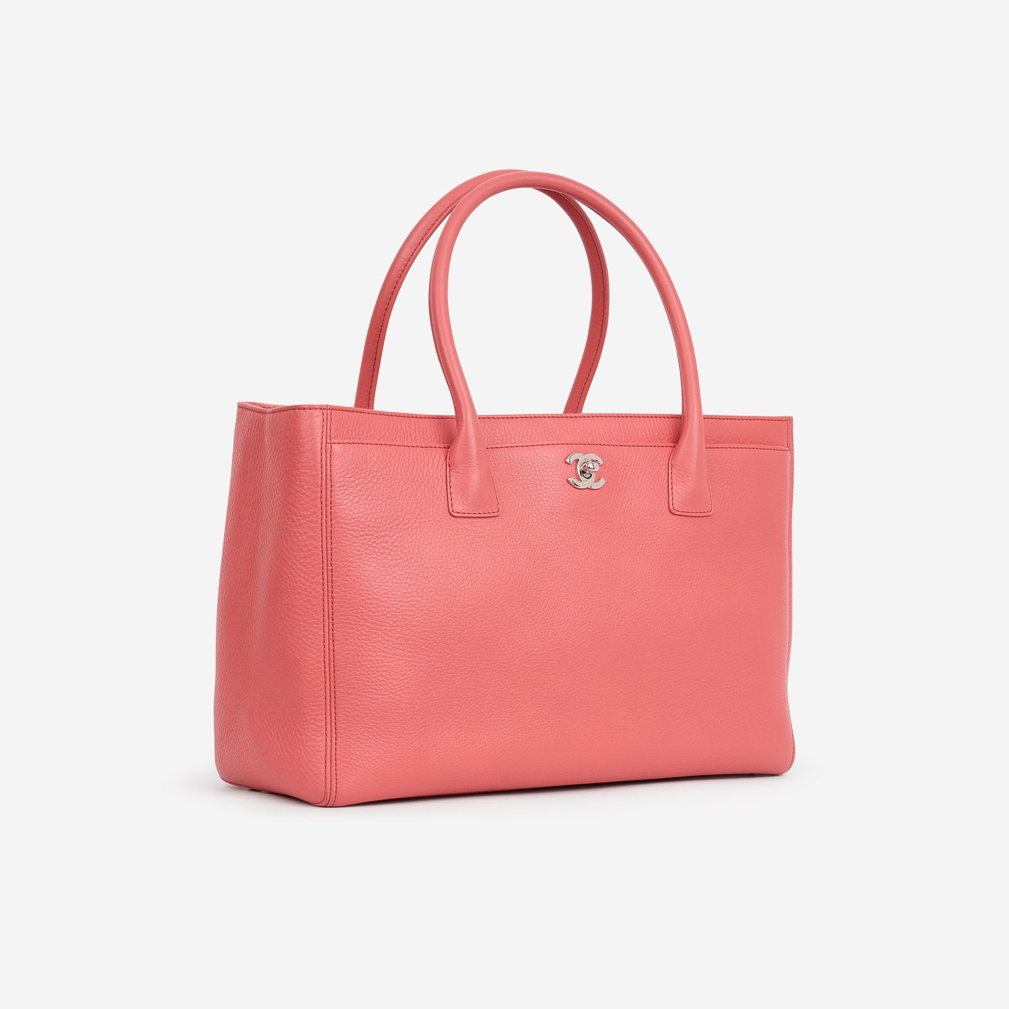 Chanel Cerf Tote - Coral Pink Taurillon | Silver Hardware