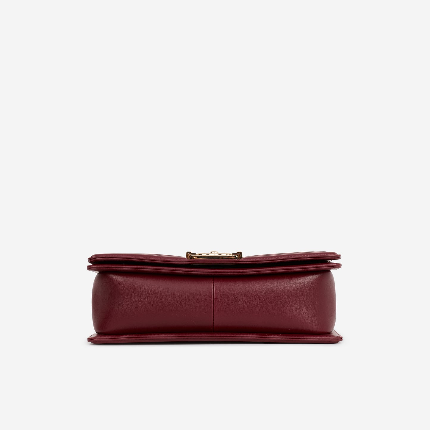 Chanel Old Medium Boy Bag - Burgundy Lambskin | Champagne Gold Hardware