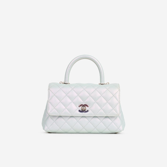 Chanel Small Coco Handle - Iridescent Caviar | Rainbow Hardware