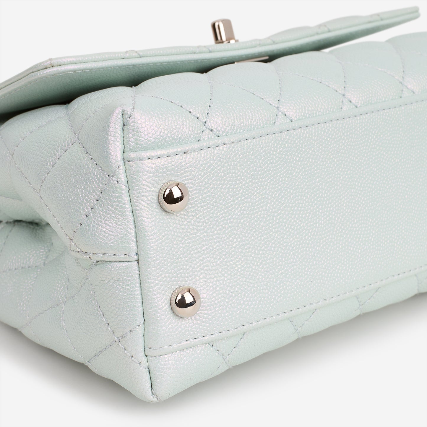 Chanel Small Coco Handle - Iridescent Caviar | Rainbow Hardware