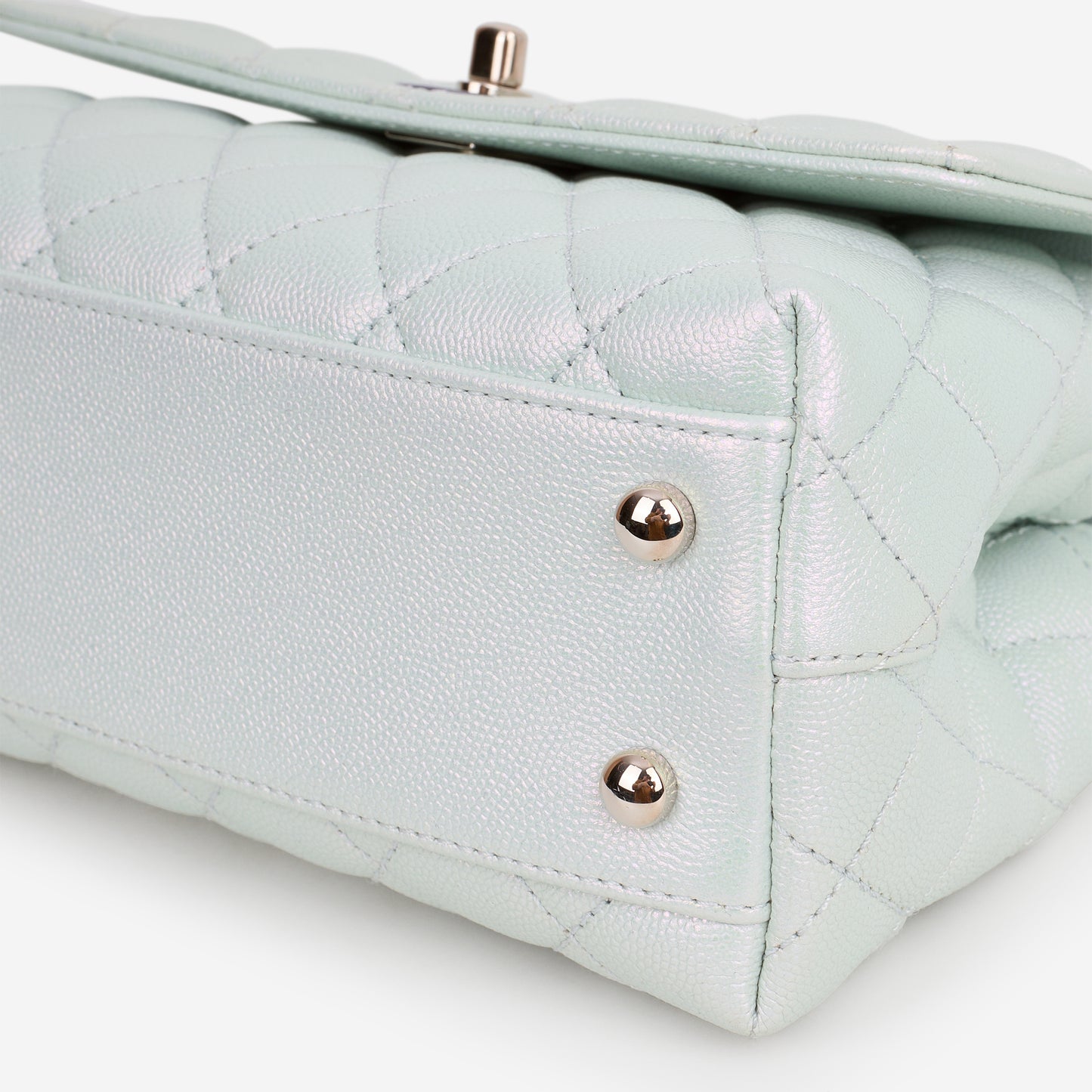 Chanel Small Coco Handle - Iridescent Caviar | Rainbow Hardware