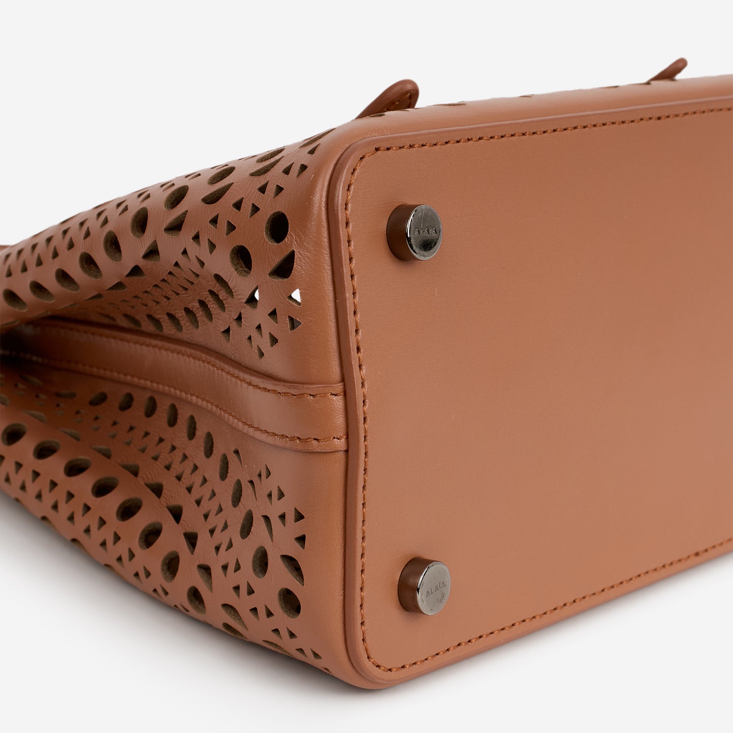 AlaÏa Mina 20 - Brown Vienne Motif Calfskin | Silver Hardware