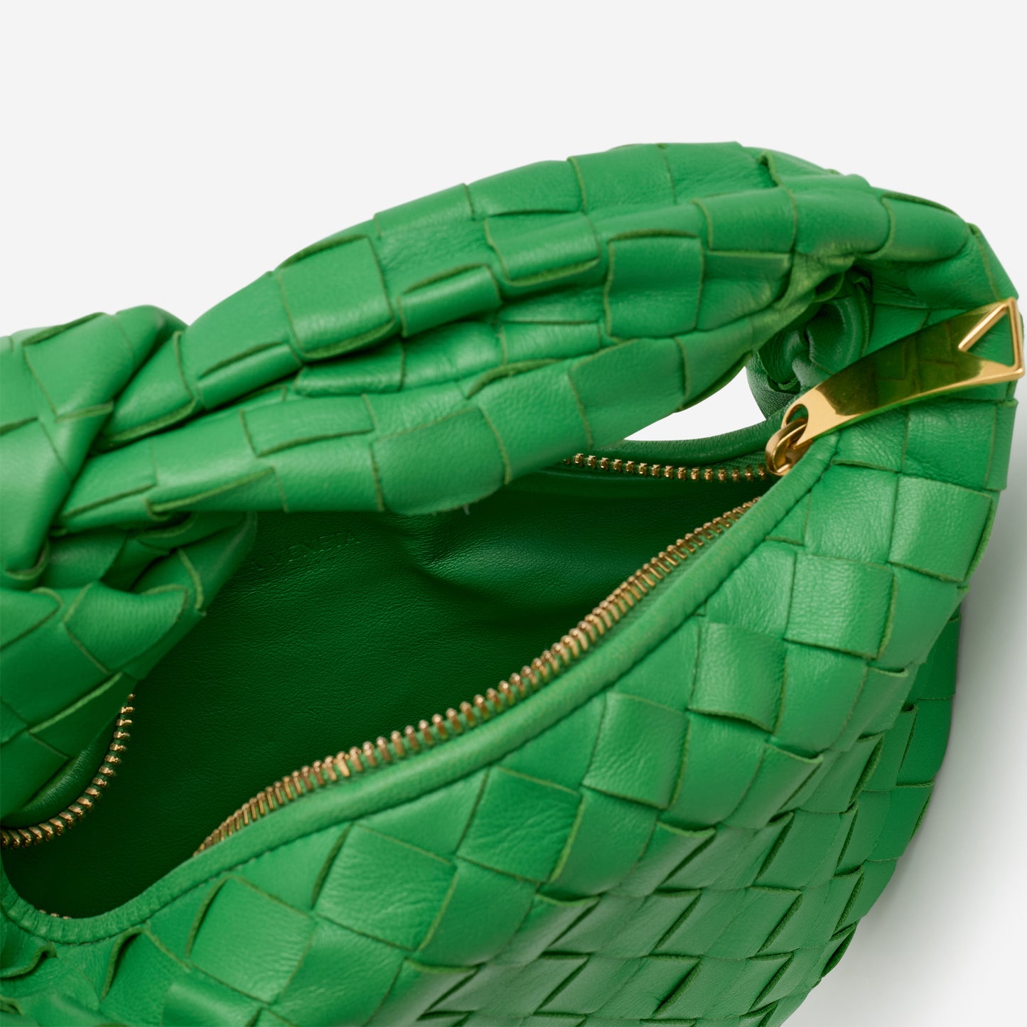 Bottega Veneta Mini Jodie - Parakeet Intrecciato | Gold Hardware