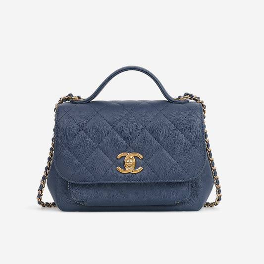 Chanel Small Business Affinity - Blue Caviar | Champagne Gold Hardware