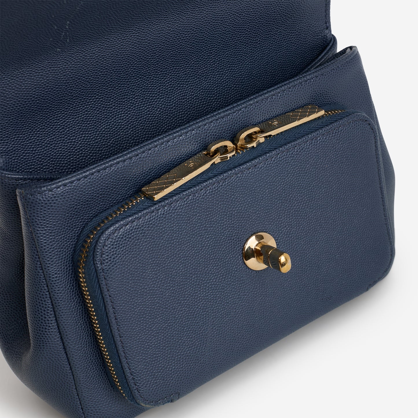Chanel Small Business Affinity - Blue Caviar | Champagne Gold Hardware