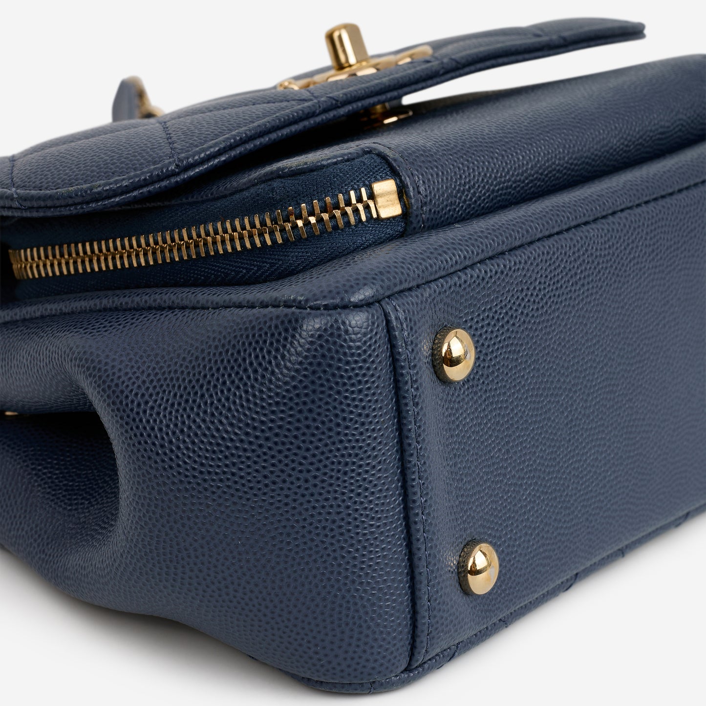 Chanel Small Business Affinity - Blue Caviar | Champagne Gold Hardware