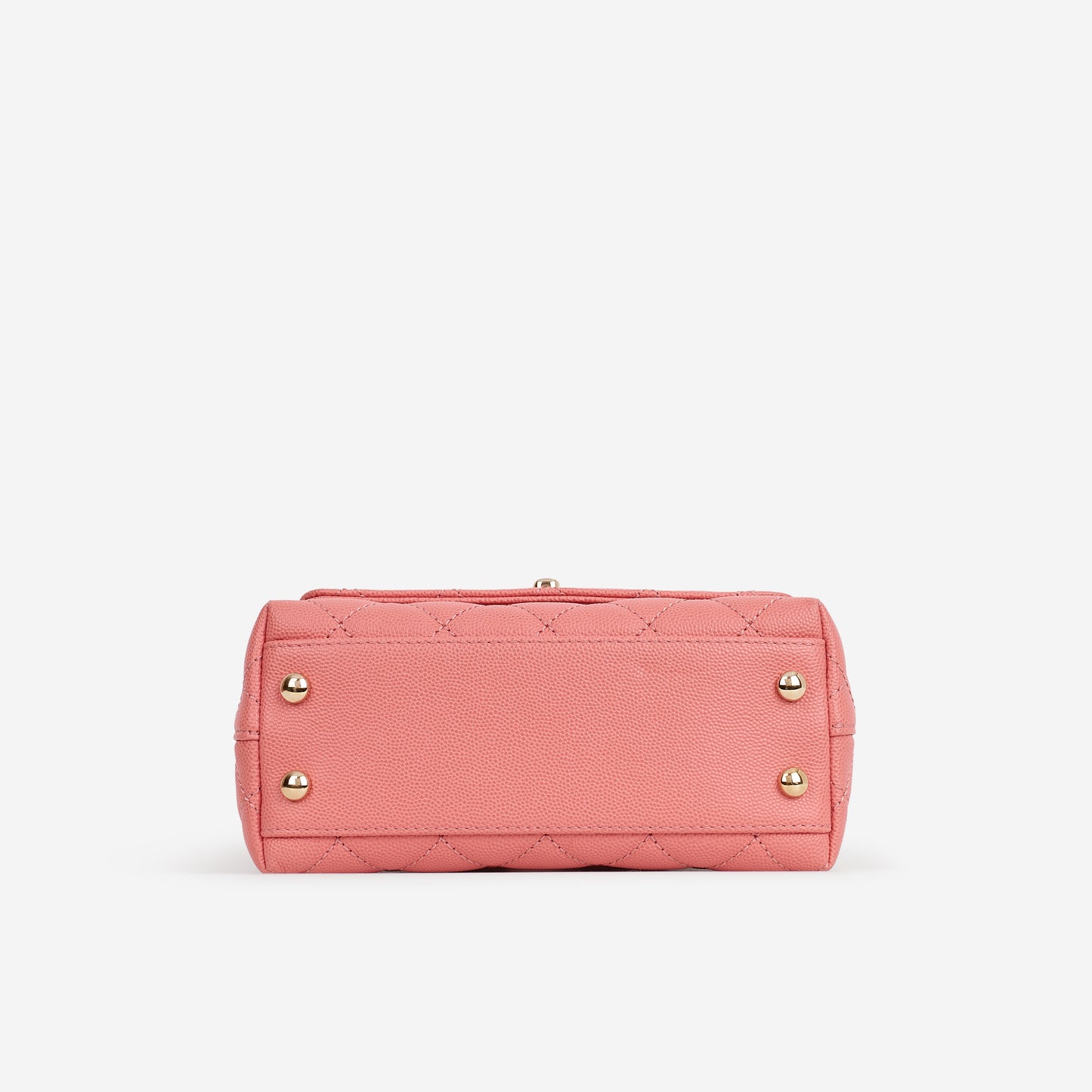 Chanel Mini Coco Handle - Coral Pink Caviar | Champagne Gold Hardware
