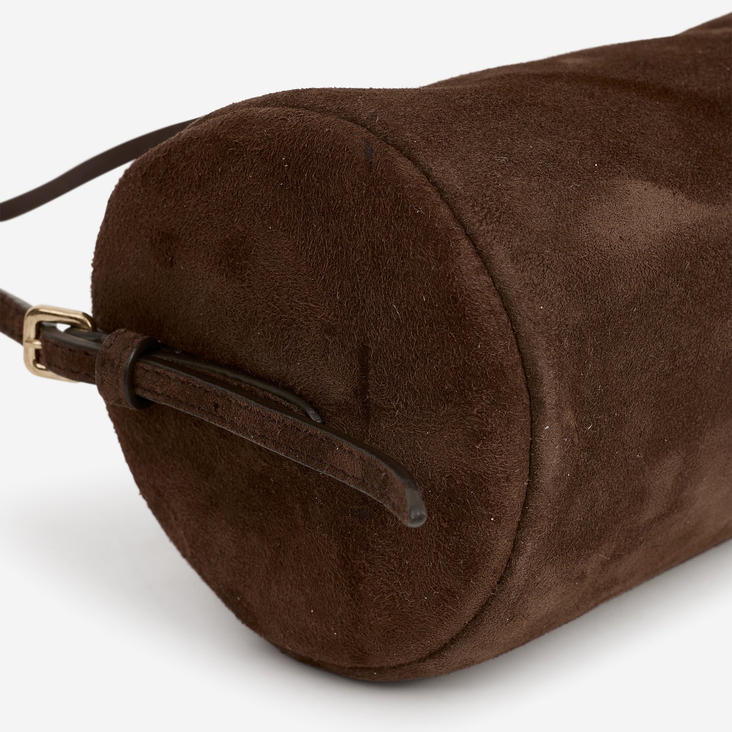 Miu Miu Shoulder Pouch - Brown Suede Leather | Gold Hardware