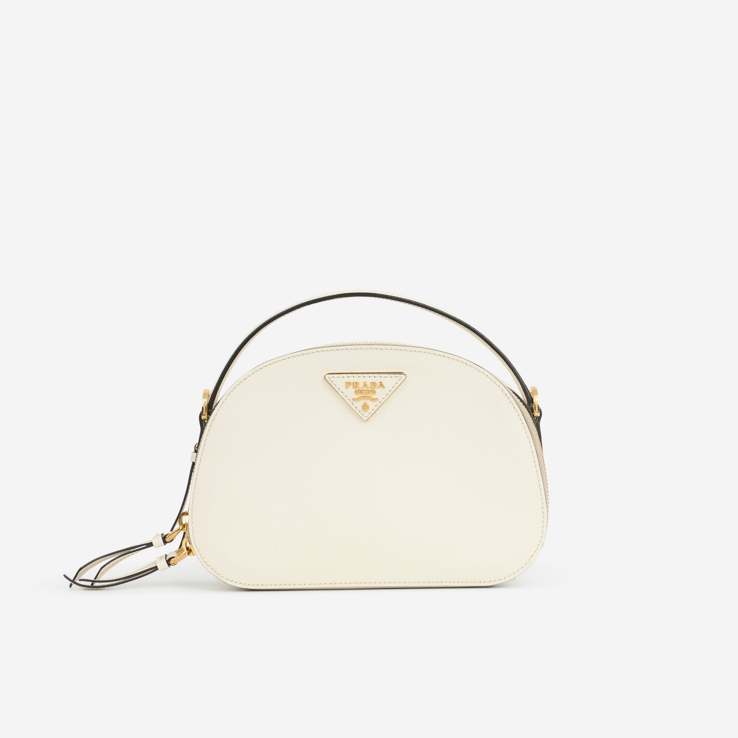 Prada Odette Top Handle - White Saffiano | Gold Hardware