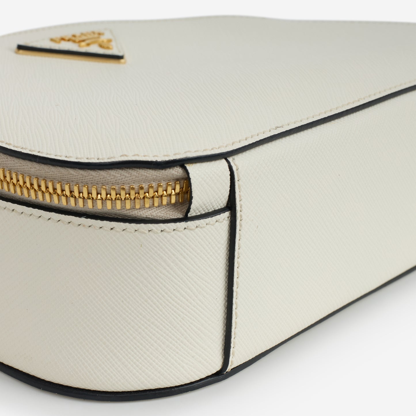 Prada Odette Top Handle - White Saffiano | Gold Hardware