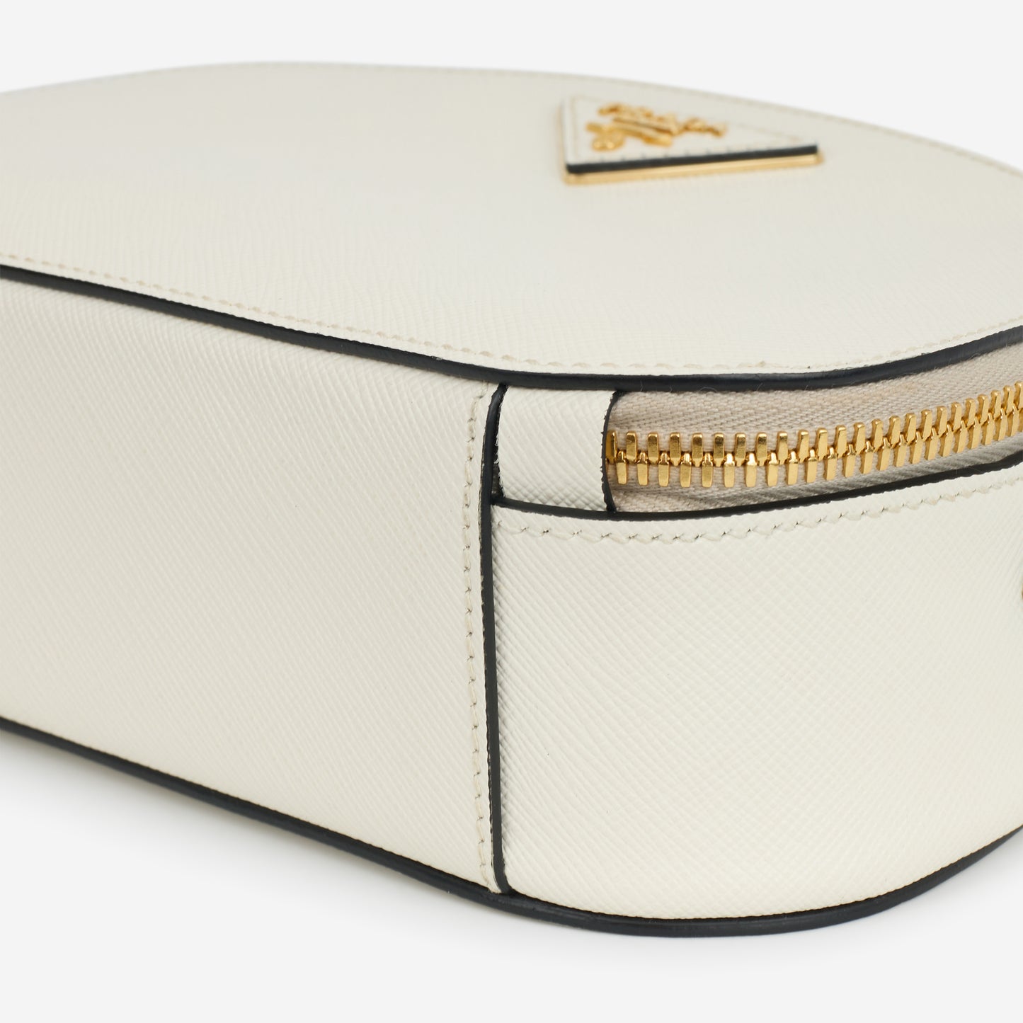 Prada Odette Top Handle - White Saffiano | Gold Hardware