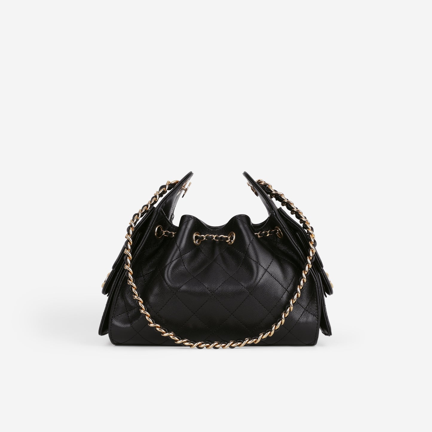 Chanel Mini 25 Hobo - Black Caviar Polished | Aged Gold Hardware