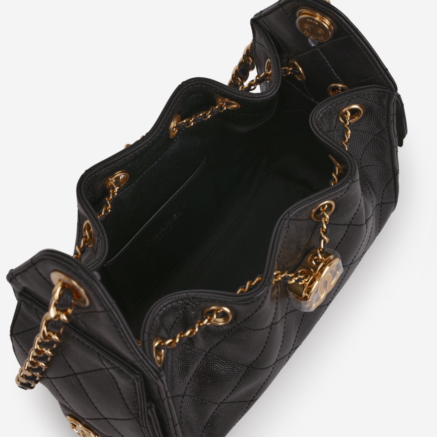 Chanel Mini 25 Hobo - Black Caviar Polished | Aged Gold Hardware