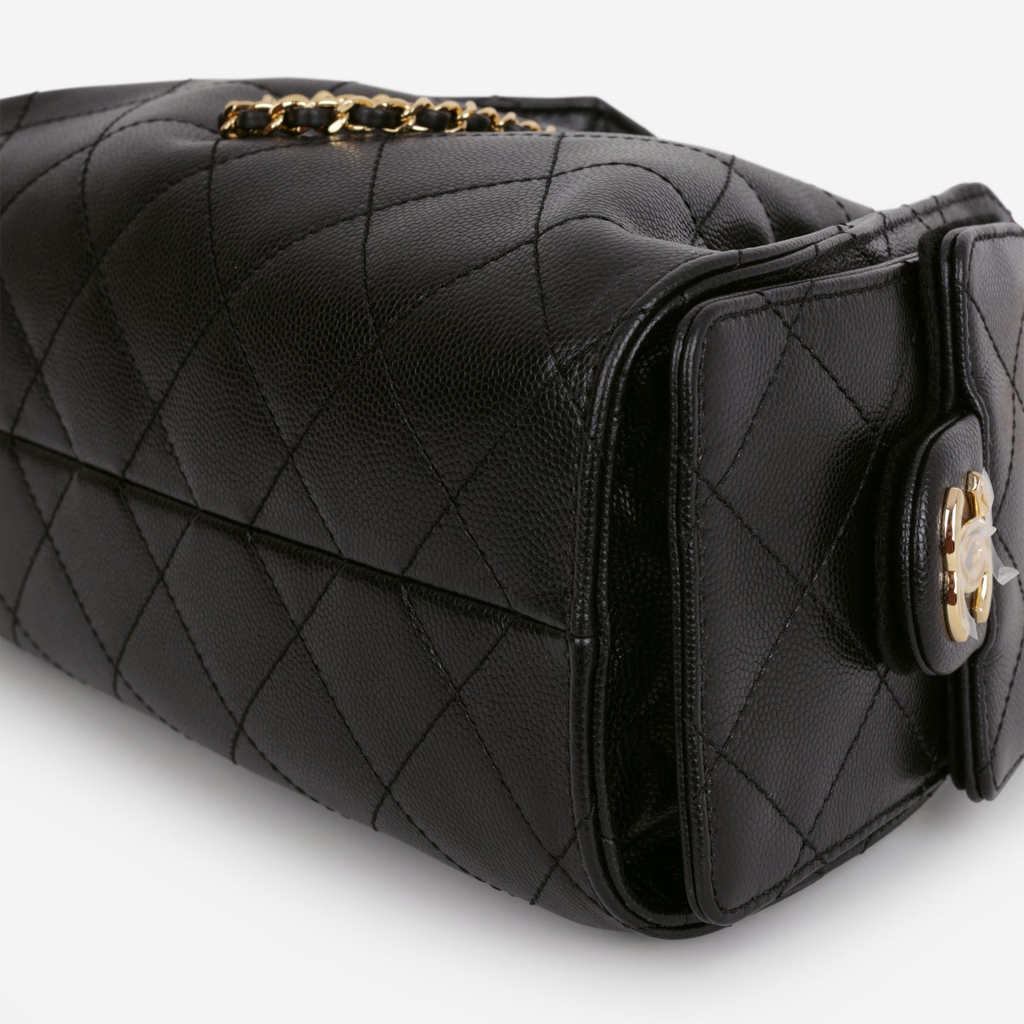 Chanel Mini 25 Hobo - Black Caviar Polished | Aged Gold Hardware