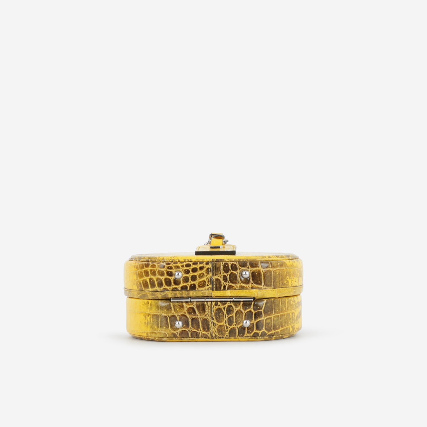 Louis Vuitton Petite Boite Chapeau - Jaune Sahara Crocodile | Silver Hardware - Bagista
