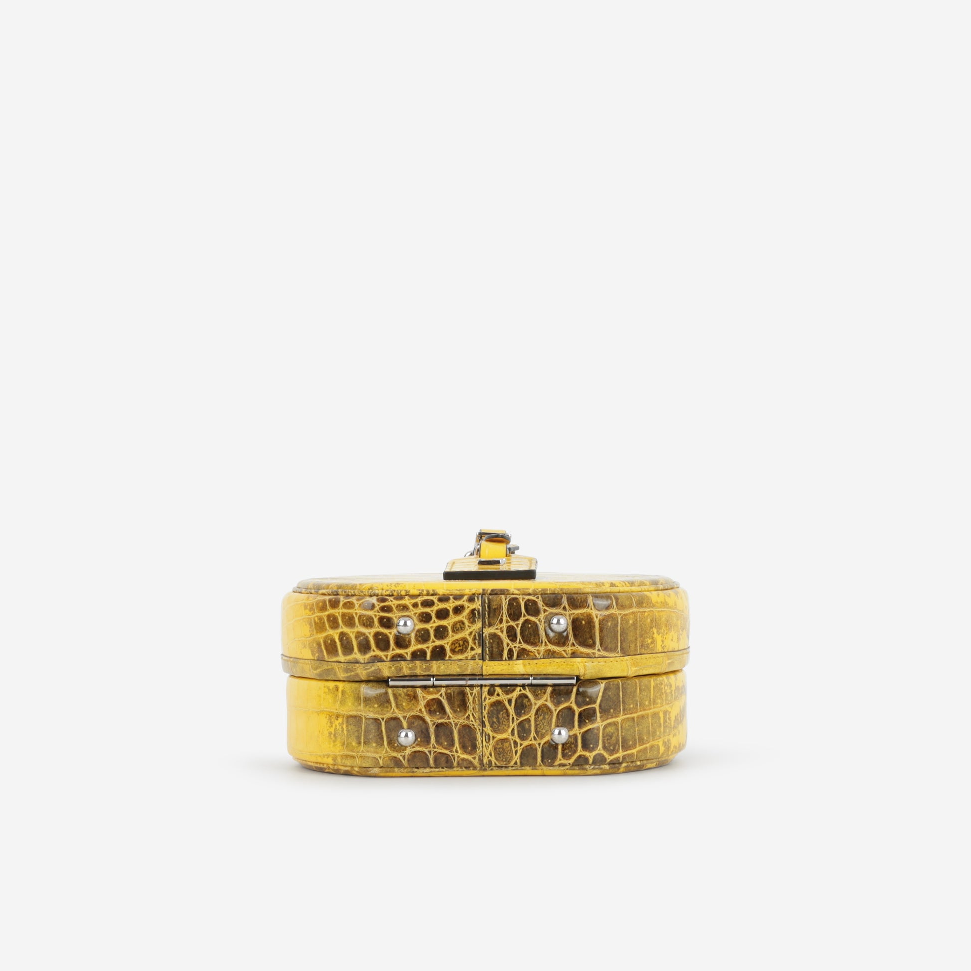 Louis Vuitton Petite Boite Chapeau - Jaune Sahara Crocodile | Silver Hardware - Bagista