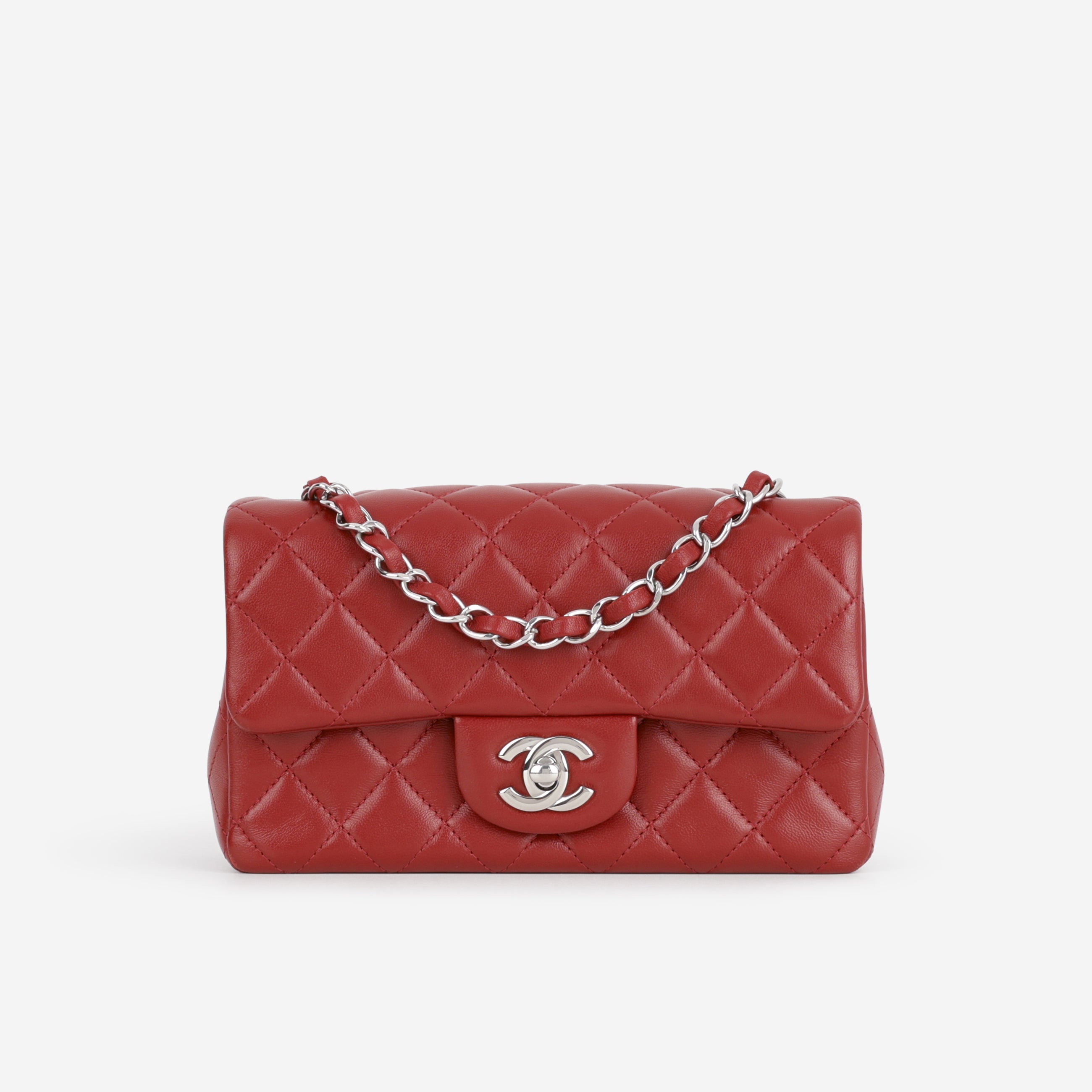 2024 Chanel Mini Rectangular - Red Lambskin SHW | Pre-Loved – Bagista