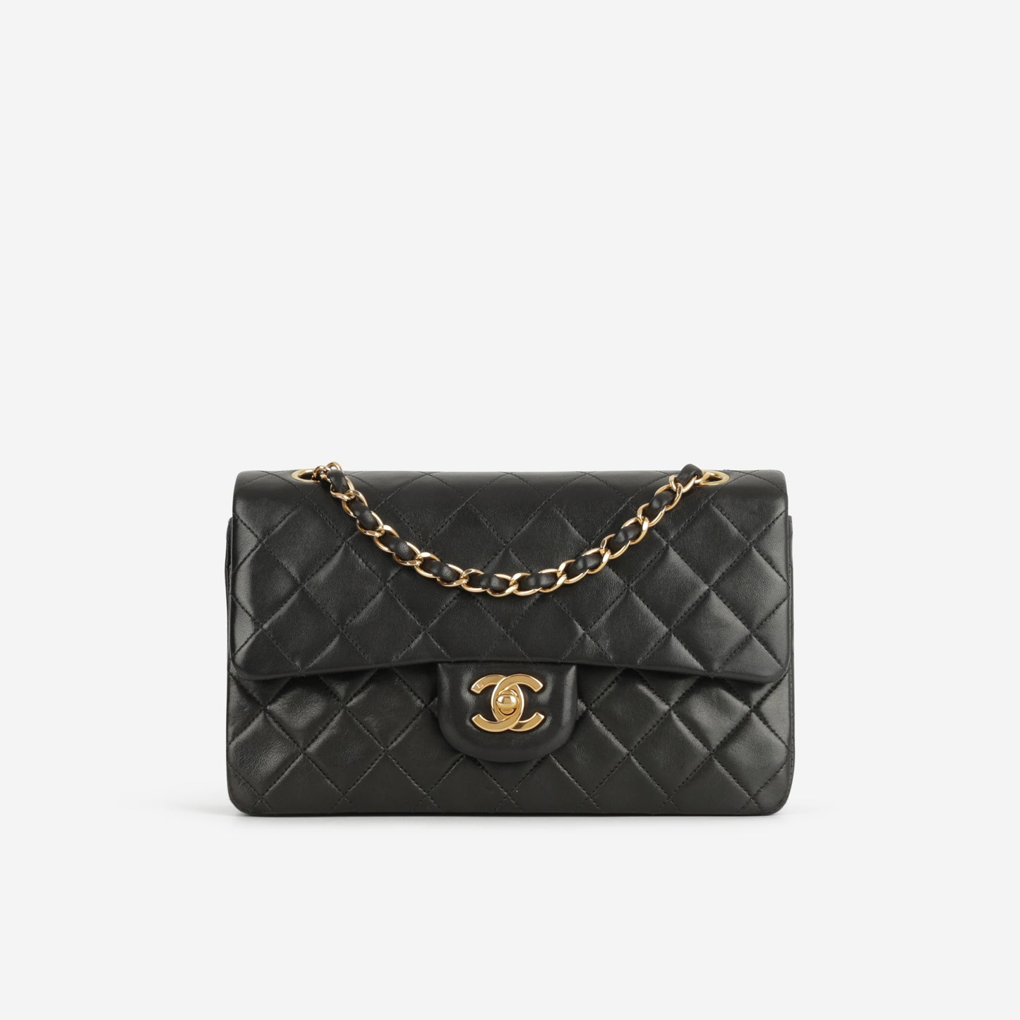 Chanel Vintage Small Classic Flap - Black Lambskin | Gold Hardware