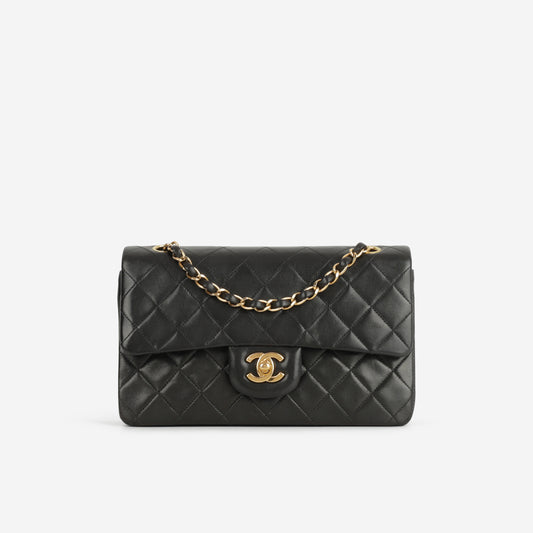 Chanel Vintage Small Classic Flap - Black Lambskin | Gold Hardware