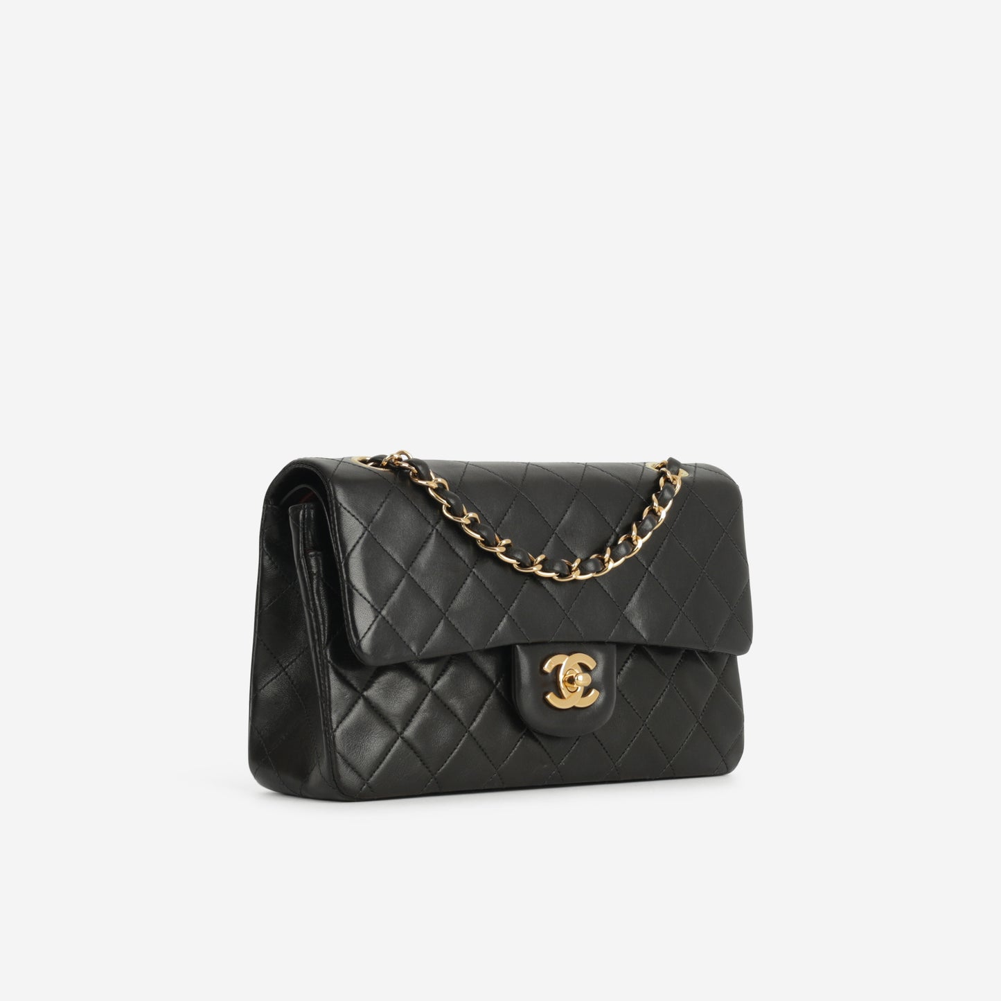 Chanel Vintage Small Classic Flap - Black Lambskin | Gold Hardware