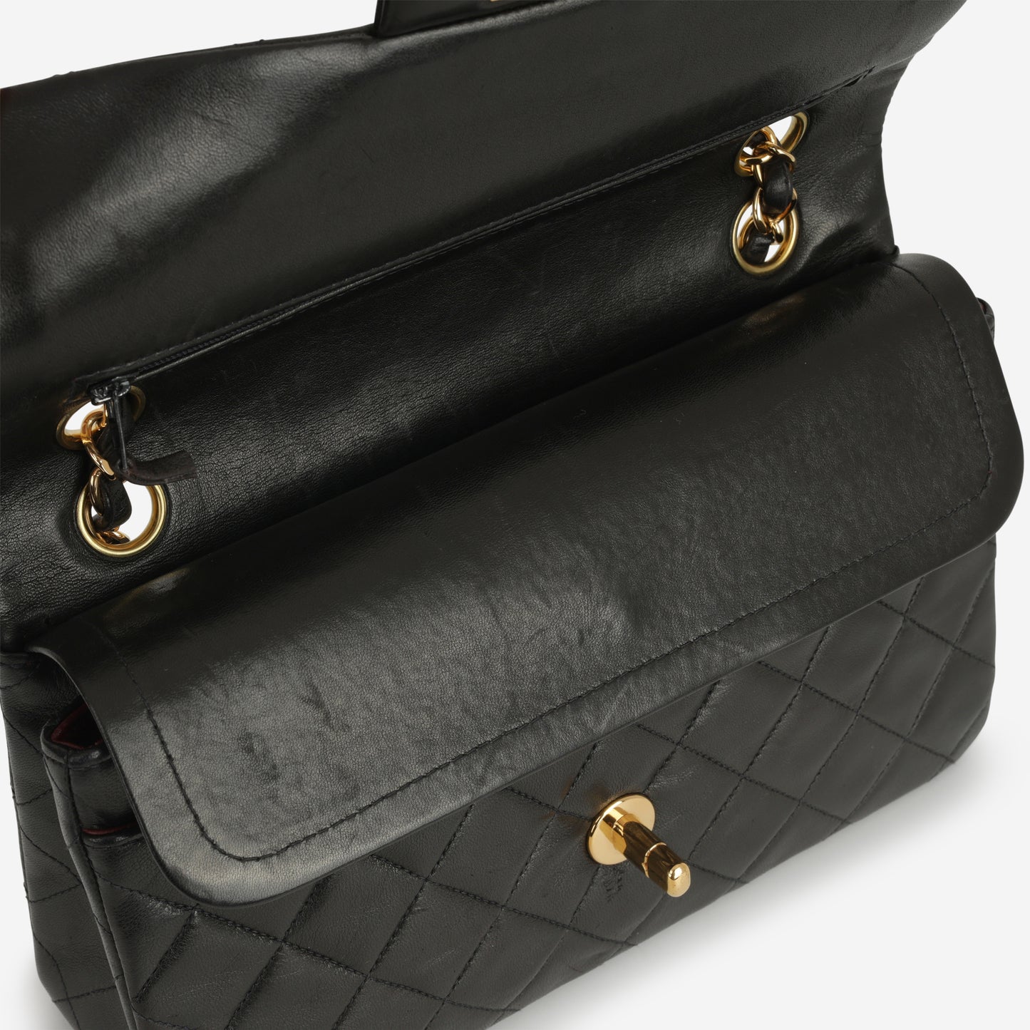 Chanel Vintage Small Classic Flap - Black Lambskin | Gold Hardware