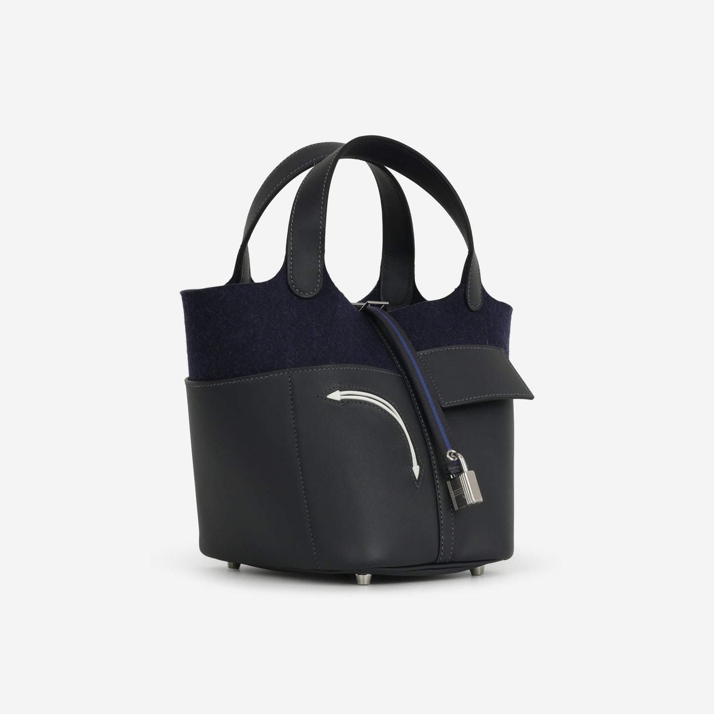 Hermès Picotin 18 Go Team - Caban / Bleu Nuit / Bleu de France | Palladium Hardware