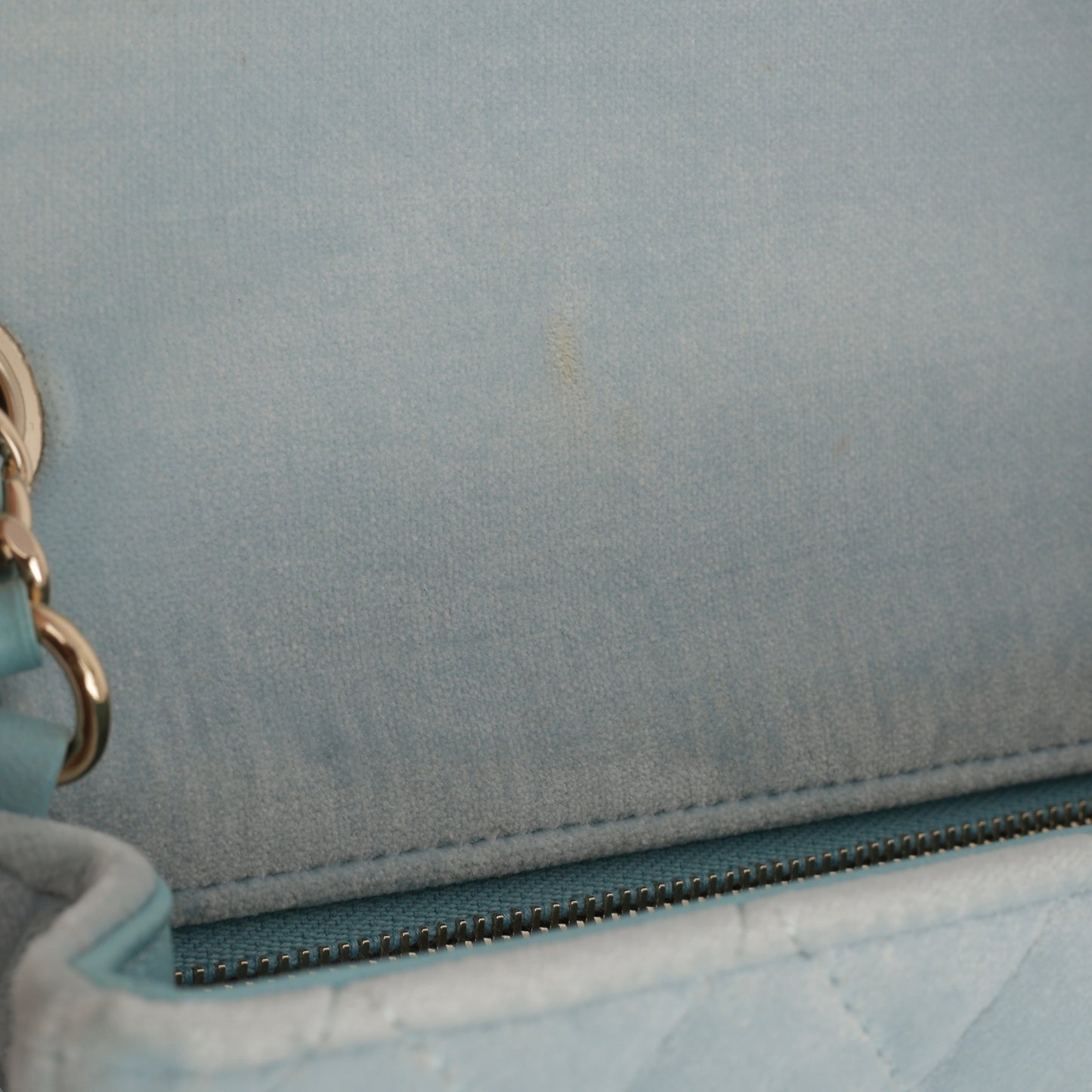 Chanel Mini Rectangular Pearl Crush - Mint Green Velvet | Light Gold Hardware