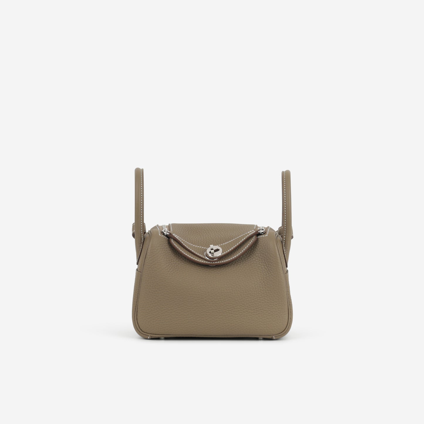 Hermès Mini Lindy - Etoupe Clemence | Palladium Hardware