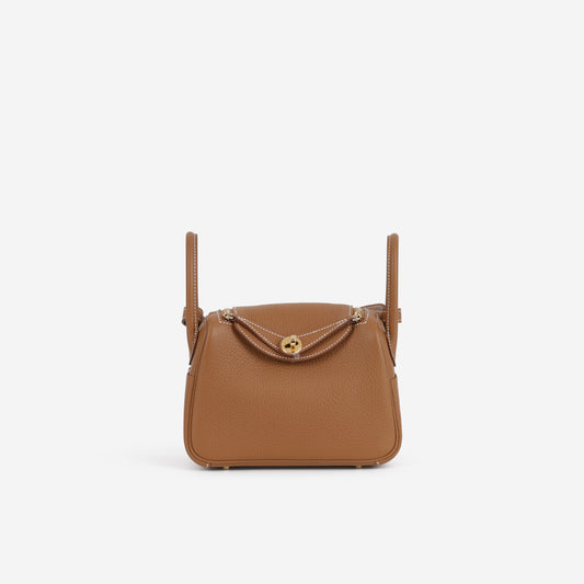 Hermès Mini Lindy - Gold Clemence | Gold Hardware