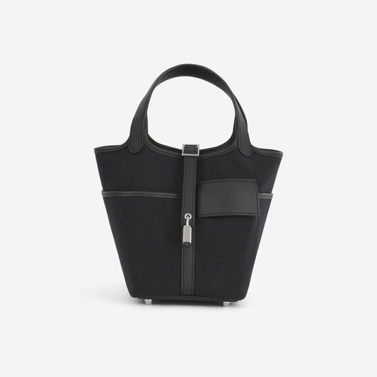 Hermès Picotin 18 Cargo - Noir Canvas / Swift | Palladium Hardware